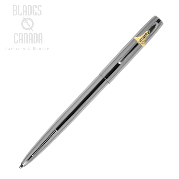 Fisher Space Pen Cap-O-Matic Pen, Chrome with Shuttle Emblem, FPM4CSH